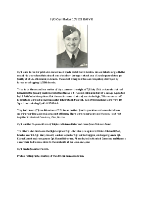 A preview of a PDF biography for Baker, Cyril